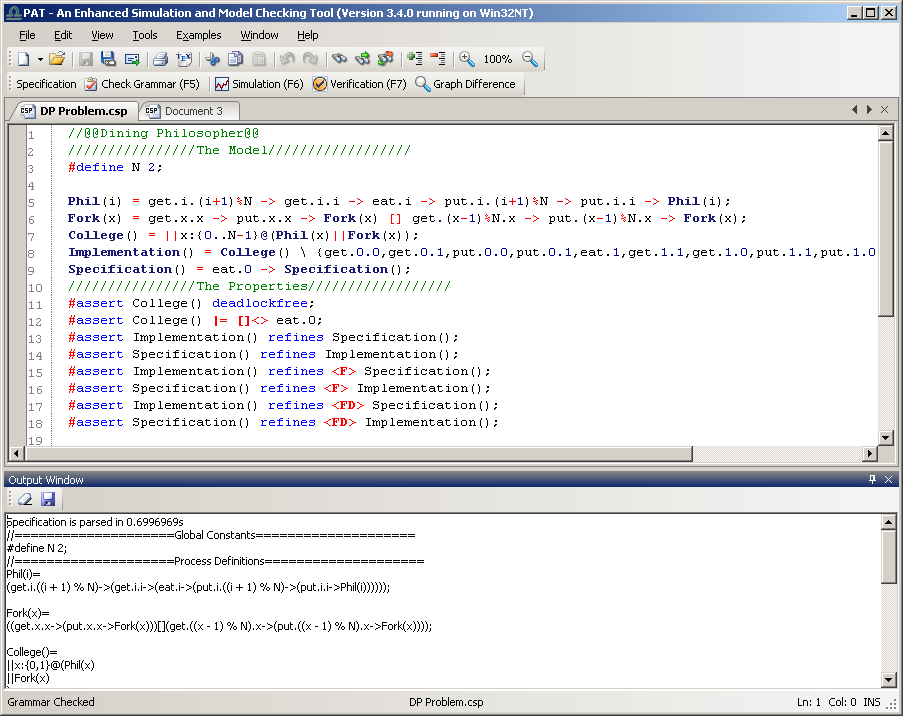 PAT-An Enhanced Simulation and Model Checking Tool